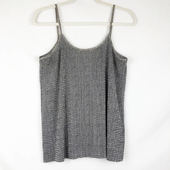 H&M Tops - H&M Scoop Low Back Black White Print Tank Top S